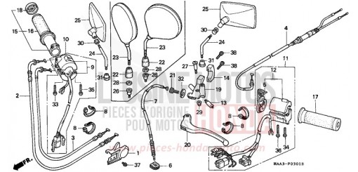 INTERRUTTORE/CAVO (VT1100CV/CW/C2) VT1100C2W di 1998